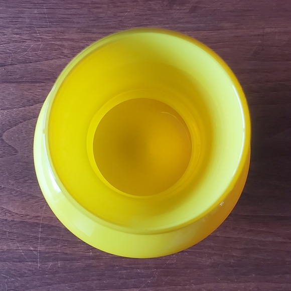 Yellow Clear Cased Glass Vintage MCM Åseda Glasbruk Vase by Bo Borgstrom Sweden - Picture 2 of 8